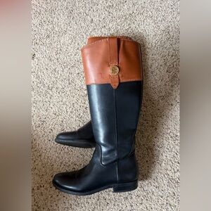 Elegant Black and Tan Boots